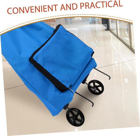 2pcs PRETYZOOM Folding Cart Wheel Laundry Rolling Cart Wheels Replacement Shopping Stair Climbing Design