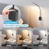 Dimmable 3 Plug in LED Book Reading Light, Black LED Wall Sconce Lamp with Power Plug and Outlet Extender for Kitchen