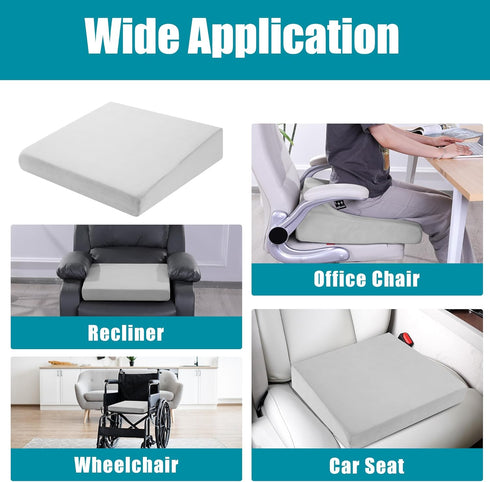 Up,5" 20"x20" HOMBYS Wedge Recliner Seat Cushion for Long Sitting Chair, Cushion for Elderly Esay to Get Thick Large