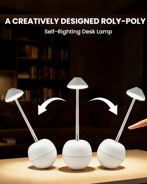 Dimmable Small Touch Lamp with Remote, Tumbler Design Cordless Table Lamp, USB Rechargeable Bedside Night Light