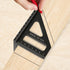 Metric 3D Multi-Angle Measuring Ruler, 45/90 Degree Aluminum Alloy Woodworking Square Protractor Tool