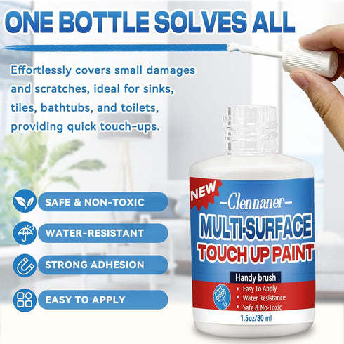White Touch Up Paint Pen, Multi-Surface Paint for Chips and Scratches, Semi-Gloss Paint for Walls, Furniture, Appliance