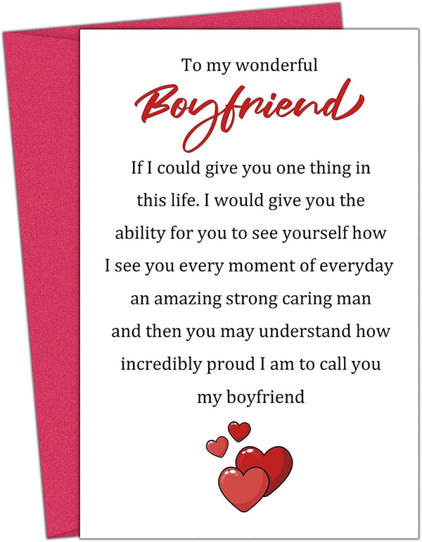 APIOTEIA Boyfriend Valentines Day Card Romantic Valentine's Day Card for Him Lovely Anniversary