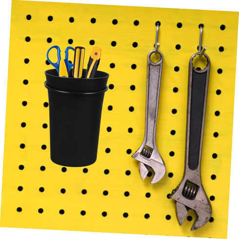 4pcs GLEAVI Pegboard Bins Hooks for Garage and Workbench Organization Tool Hangers for Screw and Wrench Storage Solid