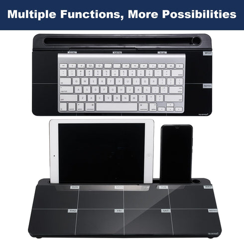 TSJ OFFICE Desktop Whiteboard Dry-Erase Board, Computer Keyboard Stand with Drawer, Desk Organizers