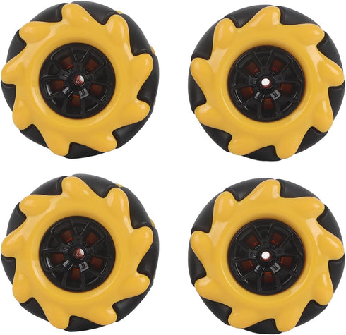 Generic 48mm Wheel Robot Mecanum Wheel Smart Robot Car Parts Accessories Directional DIY Toy Components (Two Pairs)