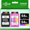 LLAOLLAO Remanufactured HP Ink 64 Combo Pack Replacement for HP 64XL Ink Cartridge for Envy Photo 7855 7858 7100 7155