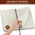 5.5x8.3 192 A5 (Brown*6) ZCZN Lined Journal Notebooks for Work, in, Pages, Hardcover Leather Journals for Writing
