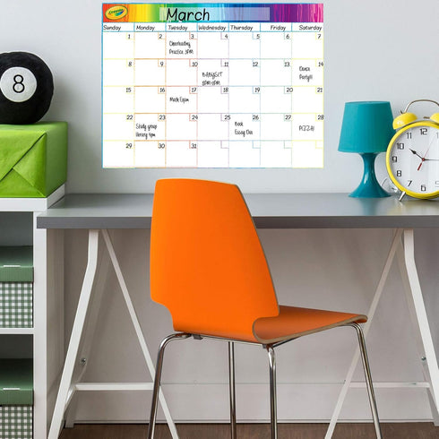 Dry Erase Calendar Board - Whiteboard for Family Schedules, School Classrooms, or Office Use, Great for Teachers and Kids, Large Size, White by The Peel People