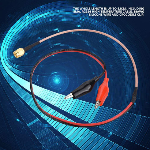 Health Gear SMA Test Leads, Coaxial Testing Cable, RF Connection Cable, 1Pcs Red Black Testing Wire 52cm