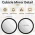 Aeaocvo 2 2.2 Inch PCS Desk Mirror Office Cubicle, Adjustable Cubicle Mirror to See Behind You, Removable Computer