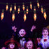 10Ft 10 Bulb Halloween Flickering Flame String Lights, Outdoor Christmas Lights Flicker Flame Light, Plug in Hanging