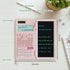 Pink Rechargeable Scientific Calculator 991ES MAX, Foldable with Notepad, 417 Functions, Solar Energy for Students