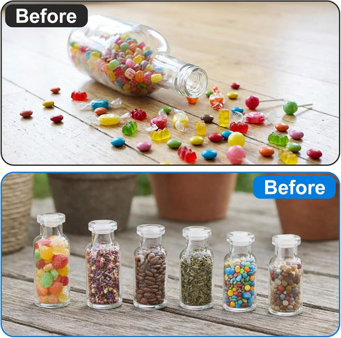 Asofelk 30Pcs 6 6/7/9/10/11/12 MM Clear Plastic Bottle Stoppers Salt and Pepper Stoppers Plugs, Salt and Pepper Shaker