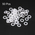 uxcell Silicone O-Rings, 10mm OD 5.2mm ID 2.4mm Width VMQ Seal Gasket for Compressor Valves Pipe Repair, White, Pack of 50
