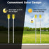 5 Pack 37'' Yeesport Yellow Solar Driveway Markers, Solar Powered Driveway Warning Lights with Detachable Poles Stakes