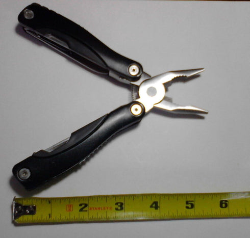 Multi Purpose Folding Multitool with Pliers - Stainless Steel