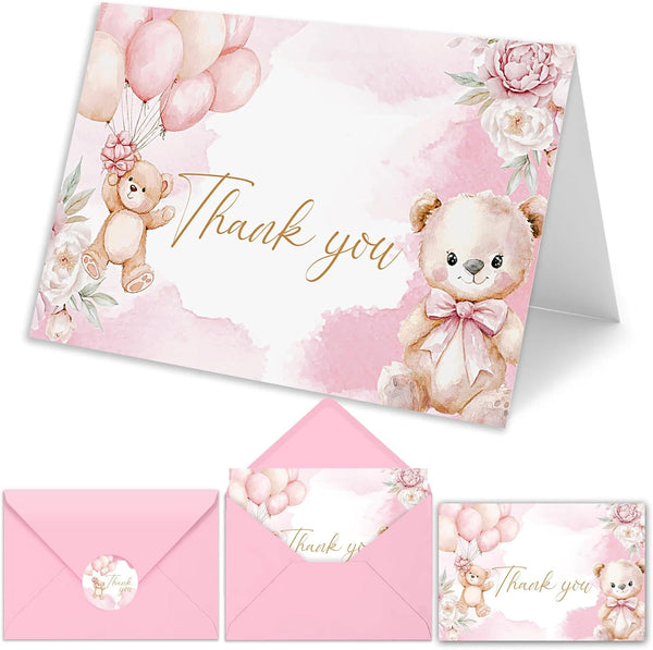 50 Pack Baby Shower Thank You Cards with Envelopes, 4" x 6"