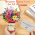 Tidponra 3D Paper Flower Pop Up Cards, Lilies Flower Bouquet Card Popup Greeting Cards for Mother's Day, Graduation