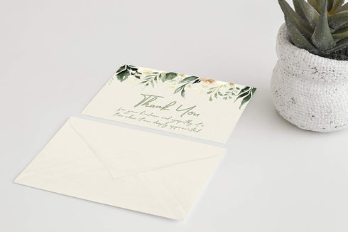 MPC Brands (25, In Memory Of Blank Funeral Thank You Cards - Sympathy Bereavement Thank You Cards With Envelopes