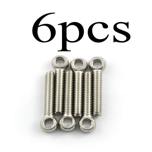 6pcs M6x30mm Eye Bolt Screw, Lifting Ring Eye Bolts 304 Stainless Steel Axle Pin Split Pin Dowel Bolt Ring Screw Loop