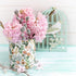 WAVEYU Large Capacity White Flower Ceramic Pen Holder for Desk, Makeup Brush, Marker, and Pencil Storage Organizer