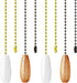 SHIFANQI Ceiling Fan Pull Chain, 2 Pack Wooden Pendant Pull Chain Extension, 12