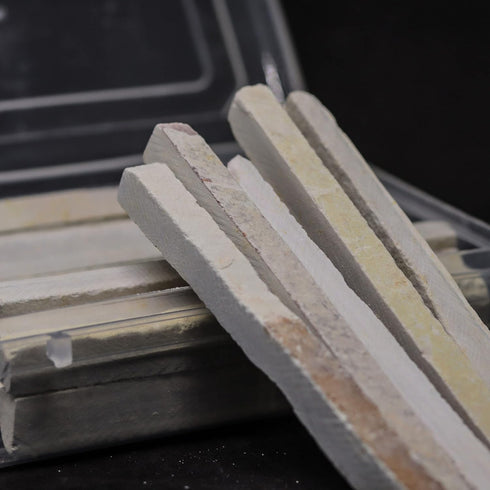 Iram Edible Natural Stone Slate Pencils - Premium Quality White Chalk - 45 Pieces