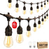 50FT LED Outdoor String Lights with 15+2 Shatterproof Bulbs, IP65 Waterproof, Commercial