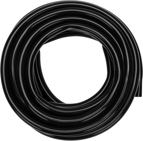 DERPIPR Food Grade Silicone Tubing - 1/2" ID x 5/8" OD High Temp Flexible Black Hose for Homebrewing Pump Transfer 8m