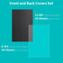 Binditek 100 Pack Binding Covers and Backs Set, 5.5 x 8.5 Inches, 50 Pcs Clear PVC and 50 Pcs Sand-Textured Polycovers