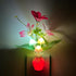 1W Plug-in Night Light with Auto Light Sensor, RGB LED Mushroom Night Light Wall Based Flower Lamp Energy Efficient
