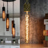 Leools Vintage LED Spiral Filament Bulb T10, 8.9inch Long Tubular Dimmable Edison Light Bulbs,E26 Base,Amber Glass,Warm White,2200K, 400LM(40W Equivalent), Pack of 4 by Leools