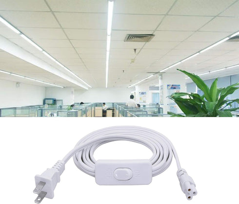 SinLoon 18AWG T5 T8 T5 T8 ((2M UL-LP Certification LED Wire Connector Power Cord LED Tube Power Extension Cord