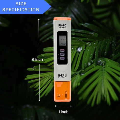 HM Digital HMPH80 Digital pH/Temperature Meter, 0-14 pH Range, Purple