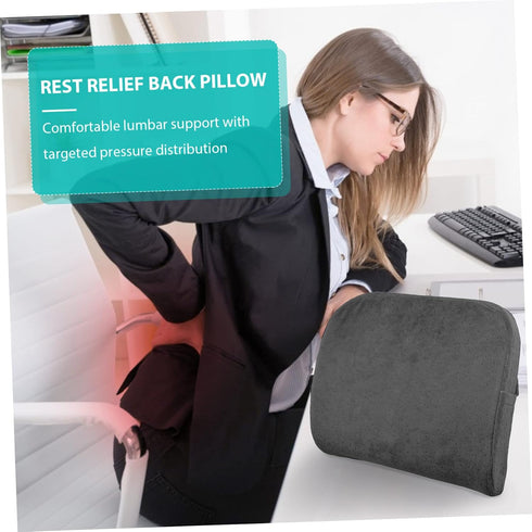 FUNNETOYU 1Pc Ergonomic Memory Foam Back Support Cushion for Car and Office Lightweight Relief Pillow for Tv Reading
