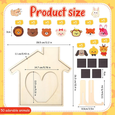 Ireer 50 Kids,11IN, Pcs Magnetic Reward Jar, Animal Classroom Reward Jar for Chore Chart Reward Chart, Potty Training