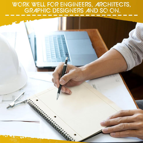 Engineering Computation Pad, 8.5" x 11", Wirebound Spiral Notebook, 100 Sheets, 5 Squares Per Inch, Gold