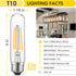 Dimmable E26 Edison Bulb, AC120V Warm White 2700K Light Bulbs, 6W, Equivalent 60W, 750LM, 5 Inch Long Tubular T10 LED Bulbs for Rustic Pendant, Chandeliers, Wall Sconces, Vanity, Pack of 6 by Gozelux