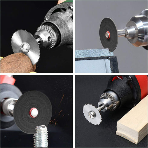 Cutting Wheel Set Compatible with Plastic - 36pcs for Rotary Tool, HSS Circular Saw Blades 6pcs, Resin Cutting Discs