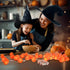 10FT 20 2 Halloween Decoration, LED Pumpkin String Lights, Battery Operated Mode Steady/Flickering Waterproof Halloween
