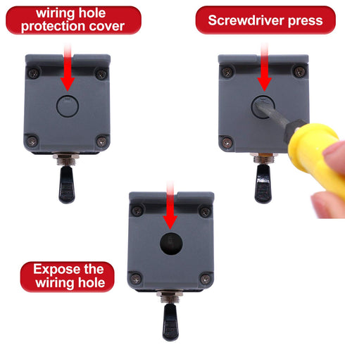 Twidec Heavy Duty Rocker Toggle Switch Box 16A 250V SPST 2 Position ON/Off Switch with Metal Shell, Black