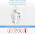 TESSAN US to India Plug Adapter, 7 in 1 Power Adapter with 4 AC Outlets, Travel Adaptor for USA to India