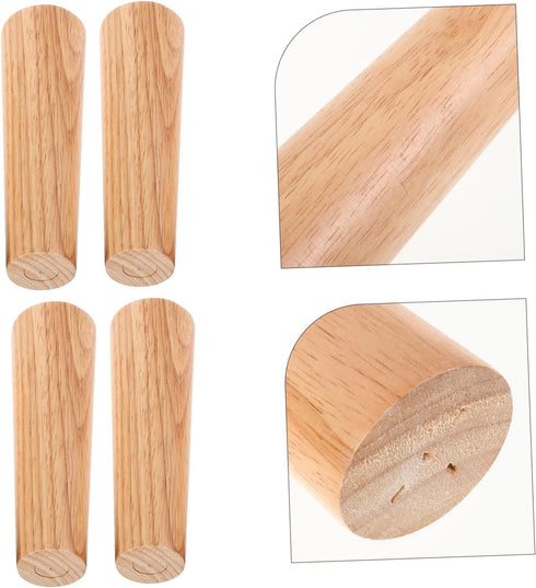 4pcs NUOBESTY Adjustable Solid Wood Furniture Legs for Sofas Coffee Tables Cabinets Dining Tables Tv Stands Sleek