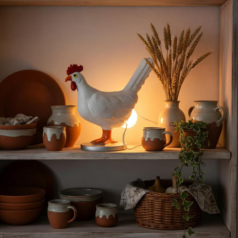 Rivonthex 3D Egg-Laying Chicken Lamp - USB LED Table Light, DIY-Friendly & Compact | Ideal Easter/Birthday Gift