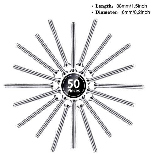 Ripeng 50 Pieces Extra Long Outlet Screws, 6-32 x 1-1/2 Inches for Electrical Outlet Mounting