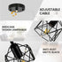 Becvaaoo 1-Light E26 Bulbs 3 Packs Hanging Pendant Light Fixture, Black Pendant Lights Kitchen Island, Farmhouse