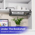 No Drill Under Desk Laptop Mount, Metal Under Desk Storage Shelf with Cable Management, Laptop Storage Tray