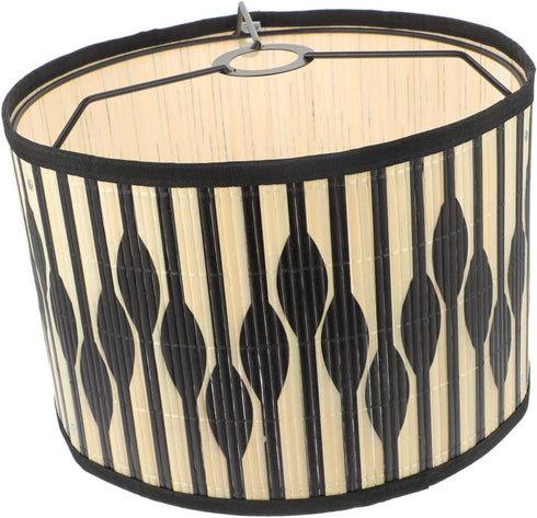LABRIMP Geometric Pattern Bamboo Lampshade Replacement Stylish Light Cover for Home Unique