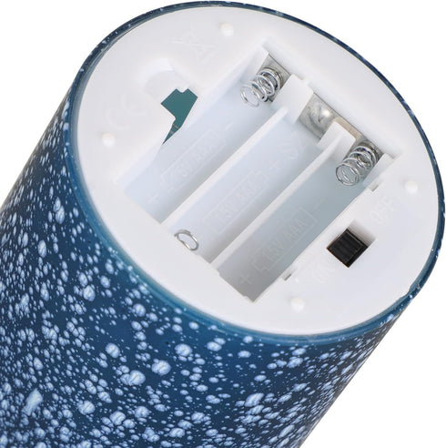 Set 3 Blue Flameless Candles with Remote and Timer, Real Wax Battery Operated Candles with Flickering Flame, Glass LED
